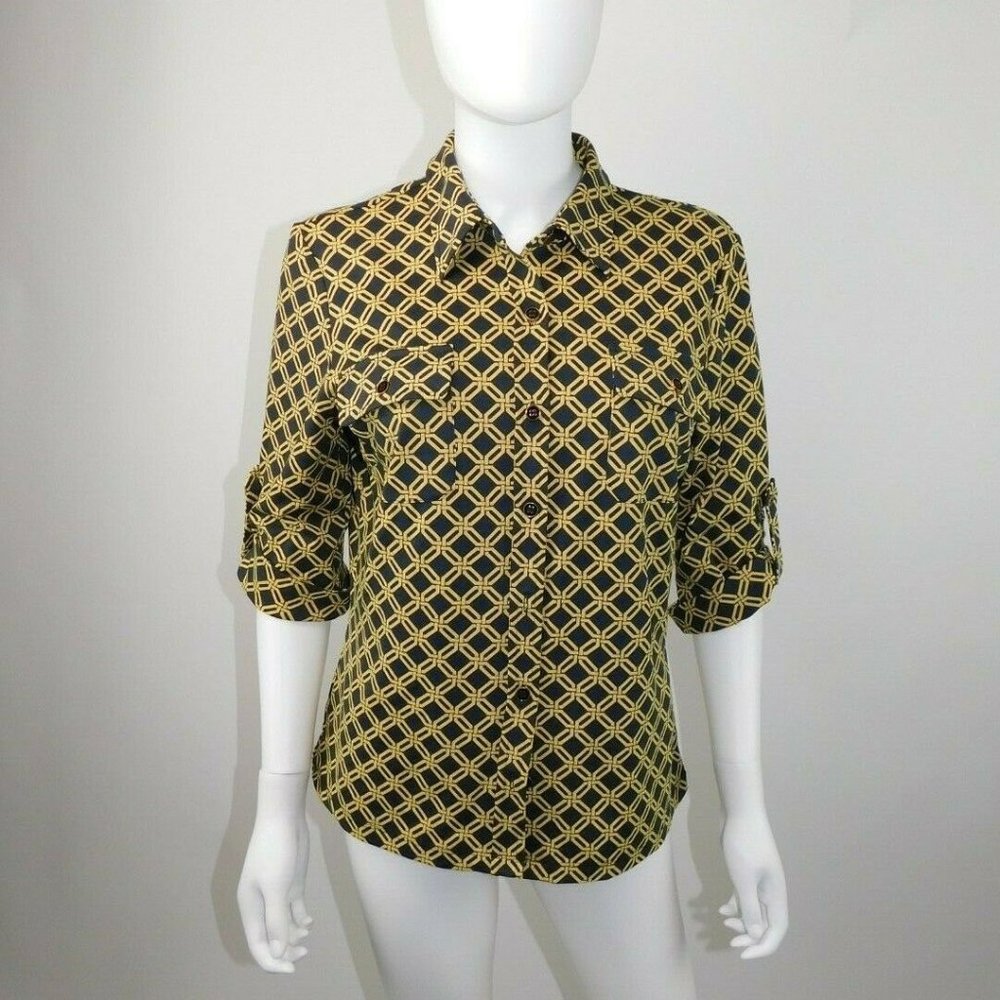 J. McLaughlin Catalina Cloth Geometric Top